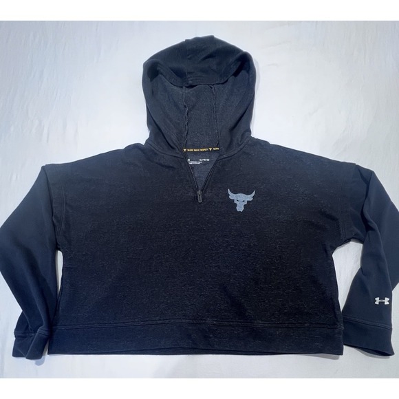 Under Armour Project Rock Women's Hoodie XL Black Warrior Mana Activewear Gym - Picture 1 of 8